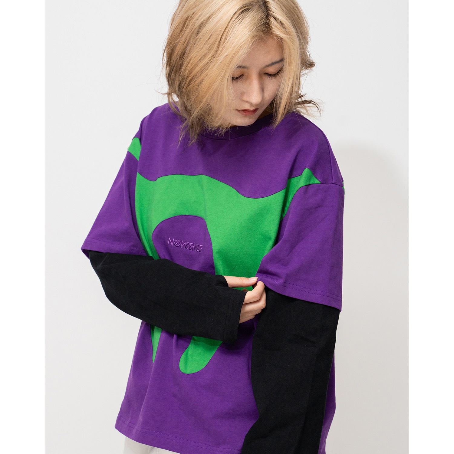 NOSENSE X RADIO EVA: LS EVA T-SHIRT (PURPLE)