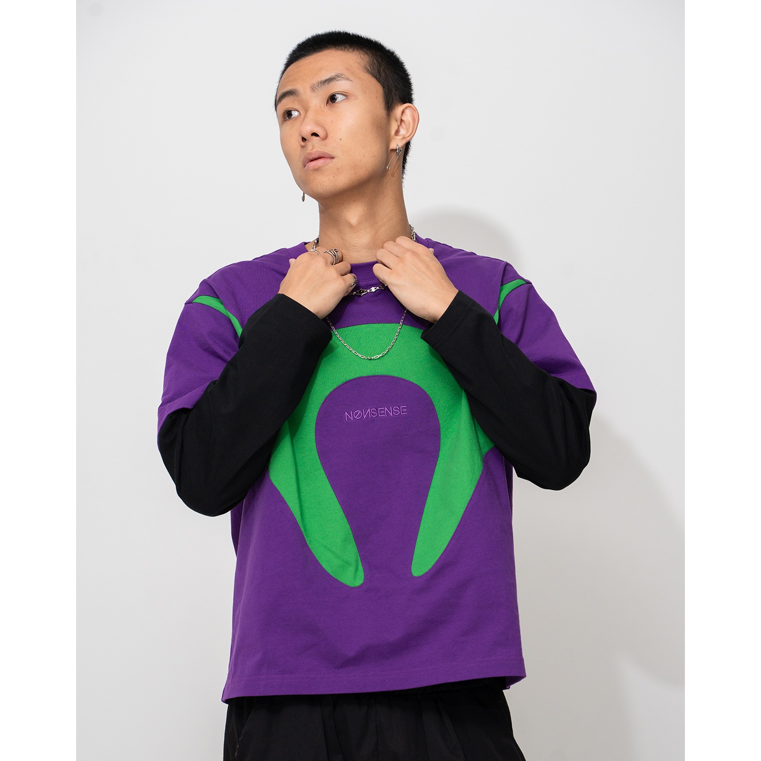 NOSENSE X RADIO EVA: LS EVA T-SHIRT (PURPLE)