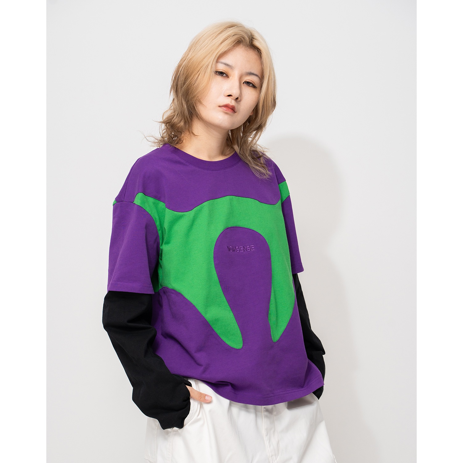 NOSENSE X RADIO EVA: LS EVA T-SHIRT (PURPLE)