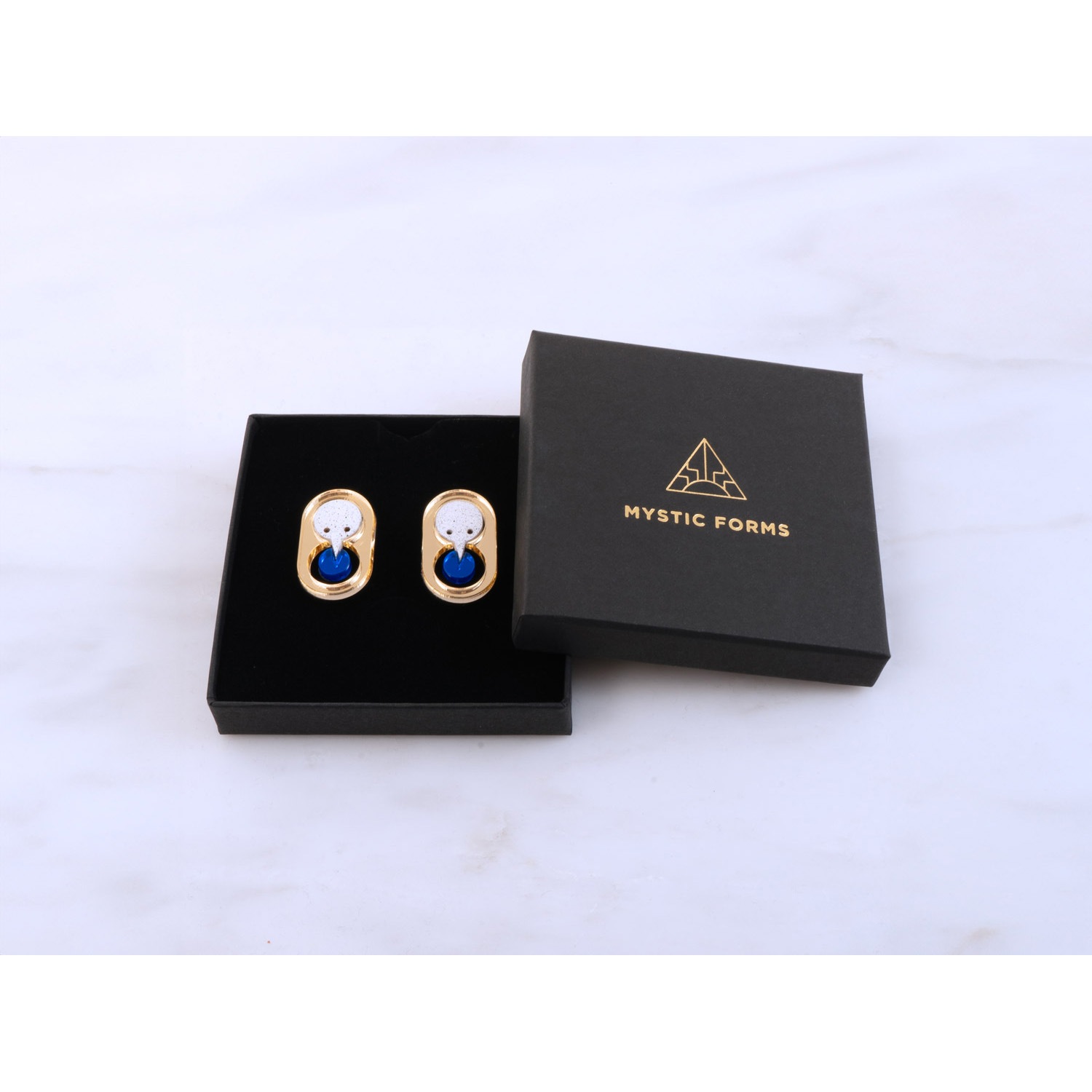 SAKIEL STUDS by MYSTIC FORMSGold-Blue