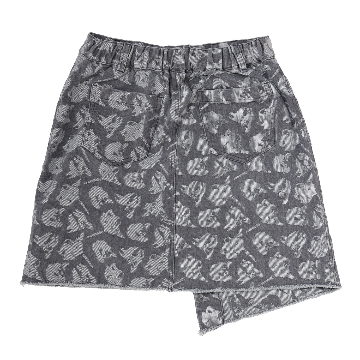 EVANGELION MONOGRAM JACQUARD DENIM SKIRT（BLACK）