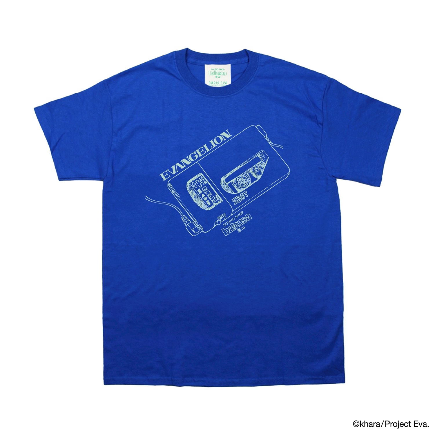 EVANGELION CASSETTE T-Shirt by BALANSA（ROYAL BLUE）