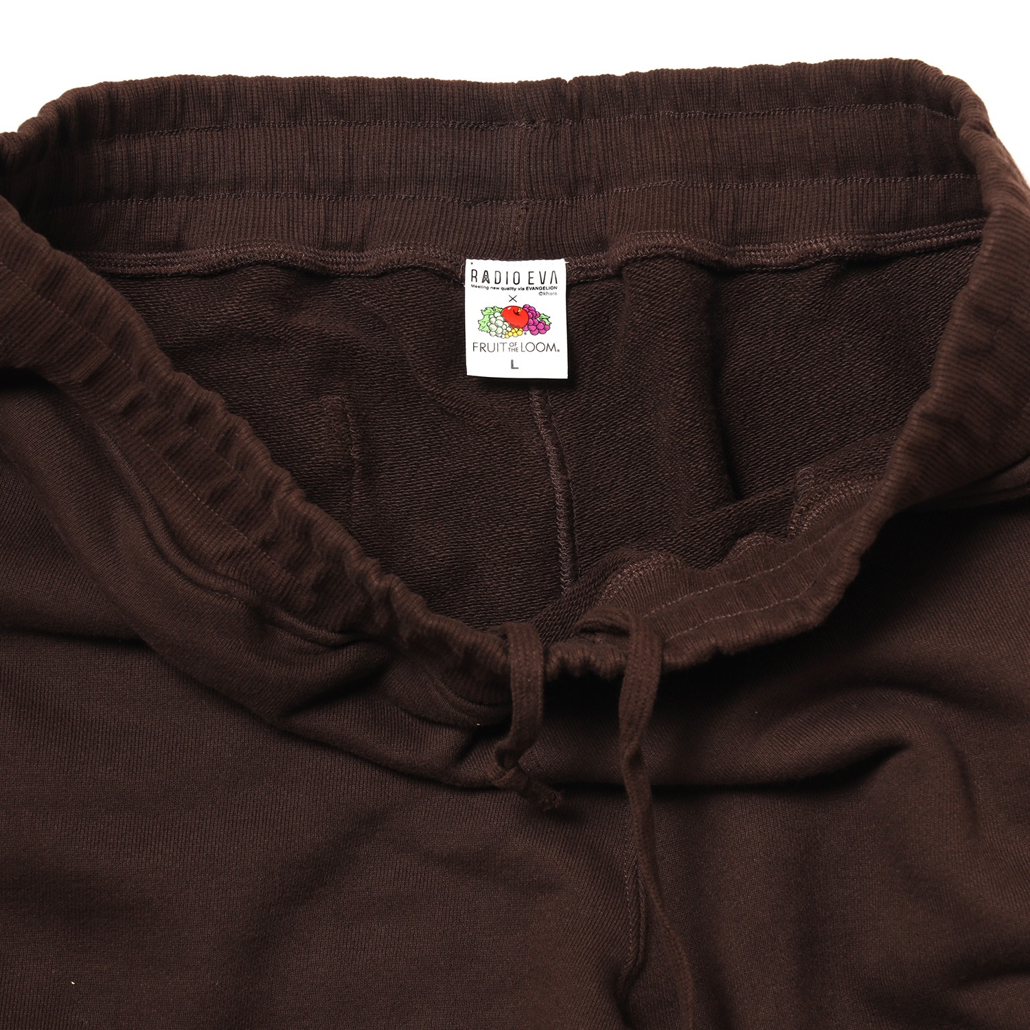 NERV Embroidery Jogger Sweat Pants by FRUIT OF THE LOOM (BROWN)