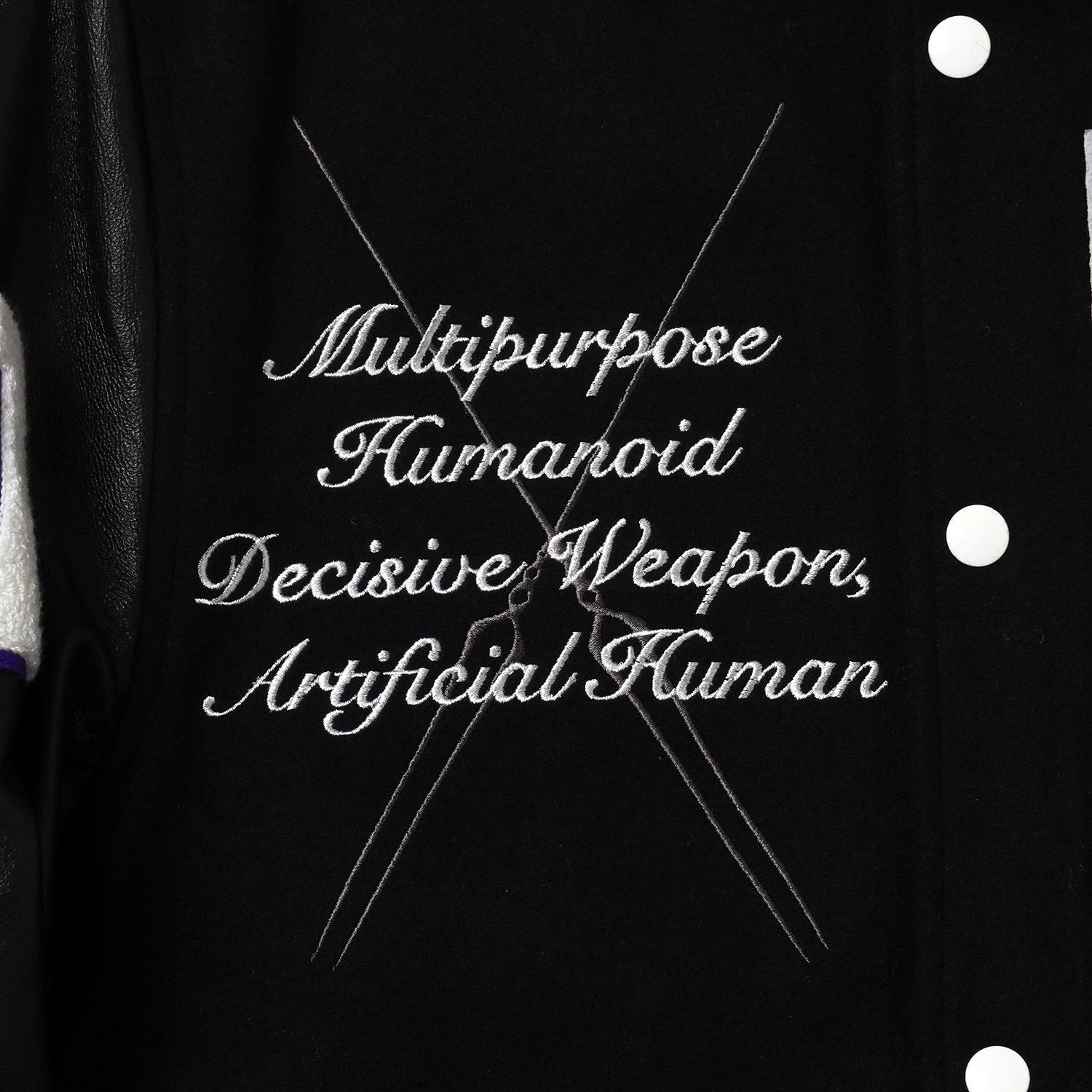 EVANGELION BASEBALL JACKET (BLACK×BLACK(EVA-01))