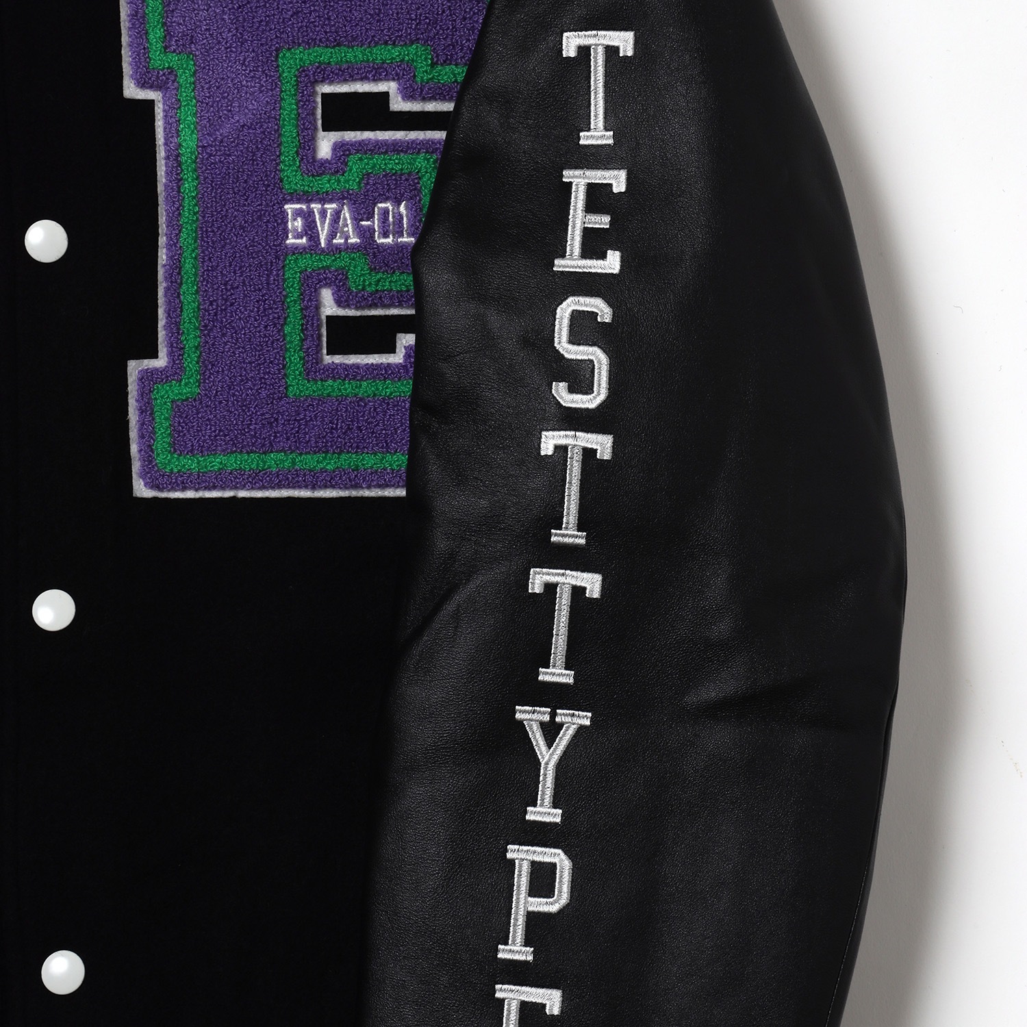 EVANGELION BASEBALL JACKET (BLACK×BLACK(EVA-01))