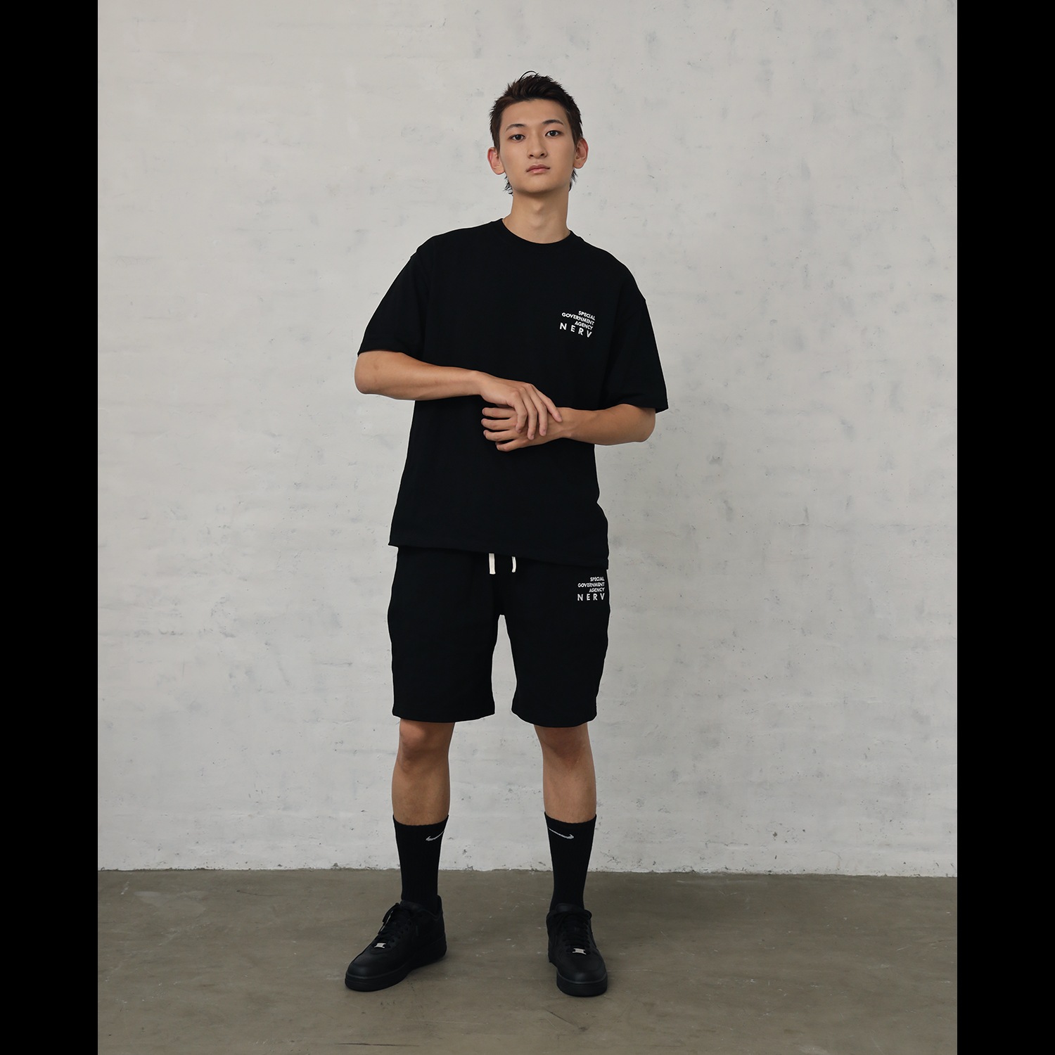 NERV Embroidery Easy Shorts (BLACK)