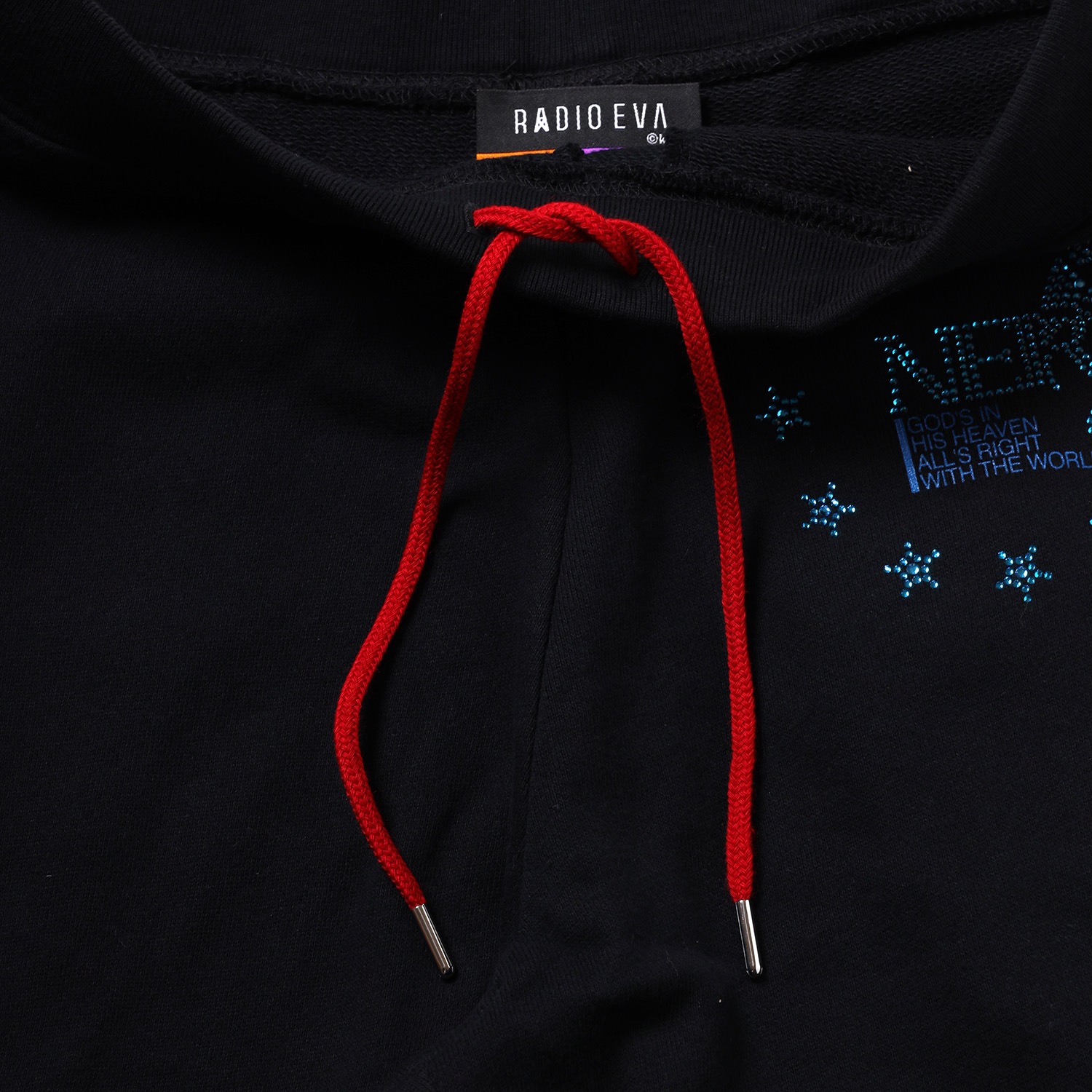 EURO NERV RHINESTONE SWEAT PANTS (BLACK)