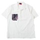 THE BEAST SHORT SLEEVE WORK SHIRT (WHITE(PURPLE))