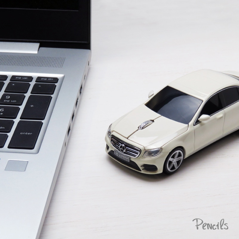 送料無料】無線マウス ベンツEクラスW213 ポーラーホワイト 2.4GHz