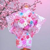 ペットの着物犬服の着物ー花ふわり