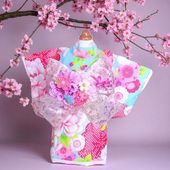 ペットの着物犬服の着物ー花うた