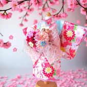 ペットの着物犬服の着物ー花しらべ