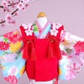 ペットの着物犬服の着物ー被布コート花梨レッド