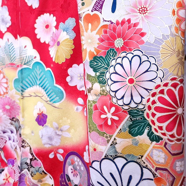 新品】正絹 ペット用 着物 大振袖 おひきずり サイズM〜L ペット用着物