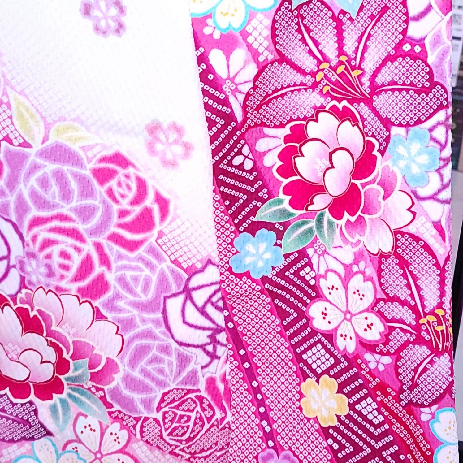 犬用お着物　オーダー用総絞り生地 オーダーお着物用 正絹生地 （絞り柄）№8 SSサイズ 3000円～ | 犬用