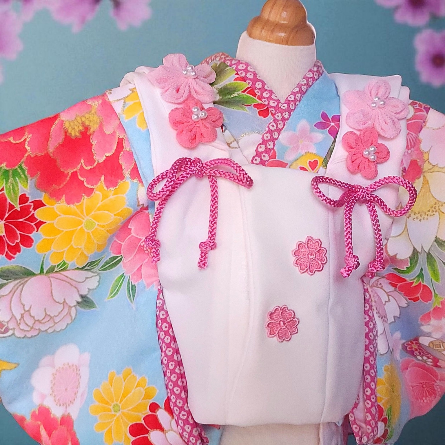 丹波ちりめん　正絹反物　縁起柄　梟　薄いピンク 丹波ちりめん 正絹反物 縁起柄 梟 薄いピンク 日本の絹 丹後ちりめん