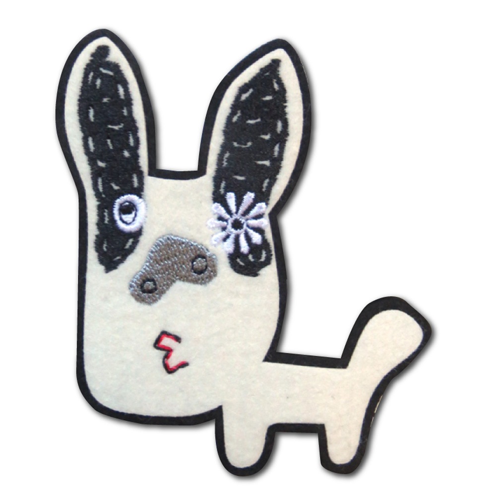 Pj03 ぽんめのこ いつでもワッペン フレンチブルドッグ ぬいつけタイプ キャラクター ぽんめのこ P S Fan パイオニア ワッペン ハンドメイドクラフト