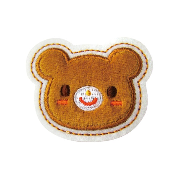 23180 パイオニアワッペンシリーズ ふわふわワッペン【くま】 アイロン