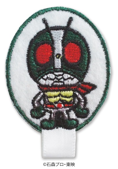 Im14 石森キャラクターｘパンソンワークス 名札つけワッペン 仮面ライダー2号 制服 スモックの穴あき防止 リボンがついたワッペン キャラクター 石森キャラクターxパンソンワークス P S Fan パイオニア ワッペン ハンドメイドクラフト