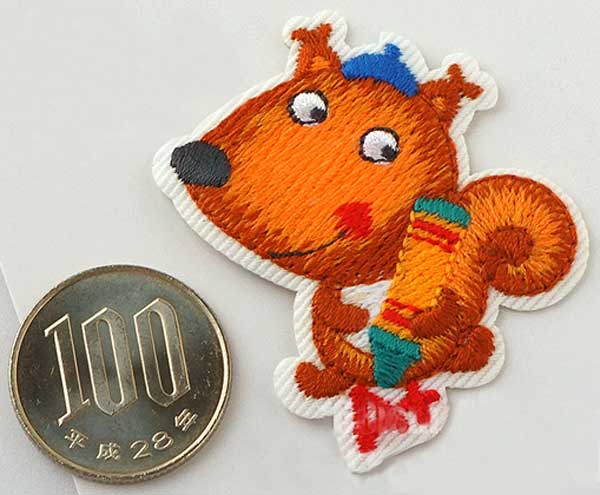 デコ リメイクに アイロン接着ワッペン Illustration 動物 リス アイロン接着ワッペン イラストちっくな動物のかわいいワッペン アップリケ オリジナルワッペン どうぶつ P S Fan パイオニア ワッペン ハンドメイドクラフト
