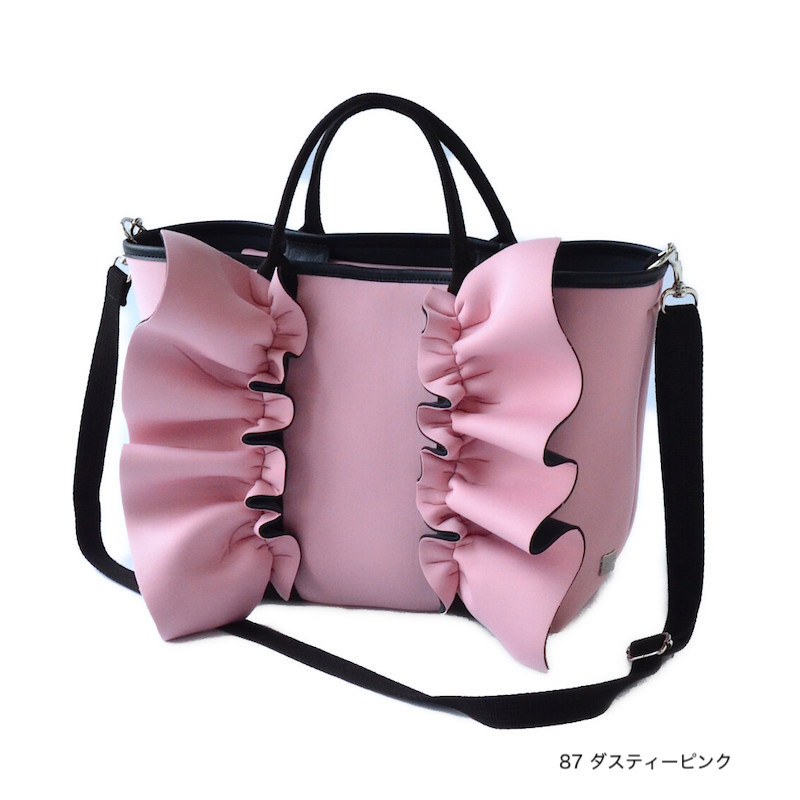 RAPTURE ネイプルズラッフルトートバッグ　2way パープル RAPTURE ネイプルズラッフルトートバッグ 2way パープル