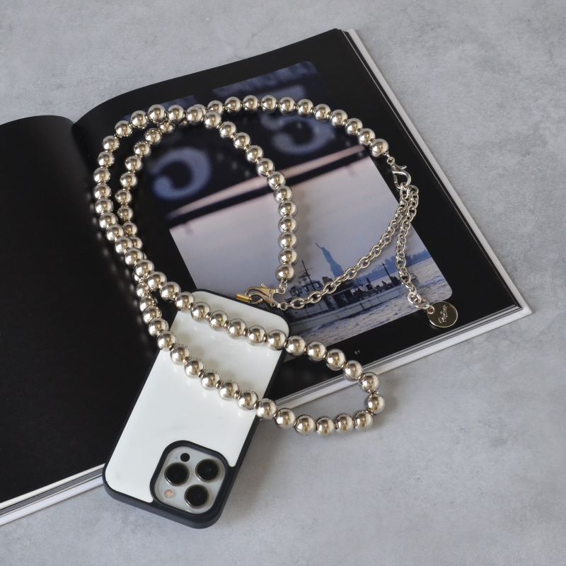 RAPTURE 2ウェイエクステンションチェーン-パール/シルバー/ブラック