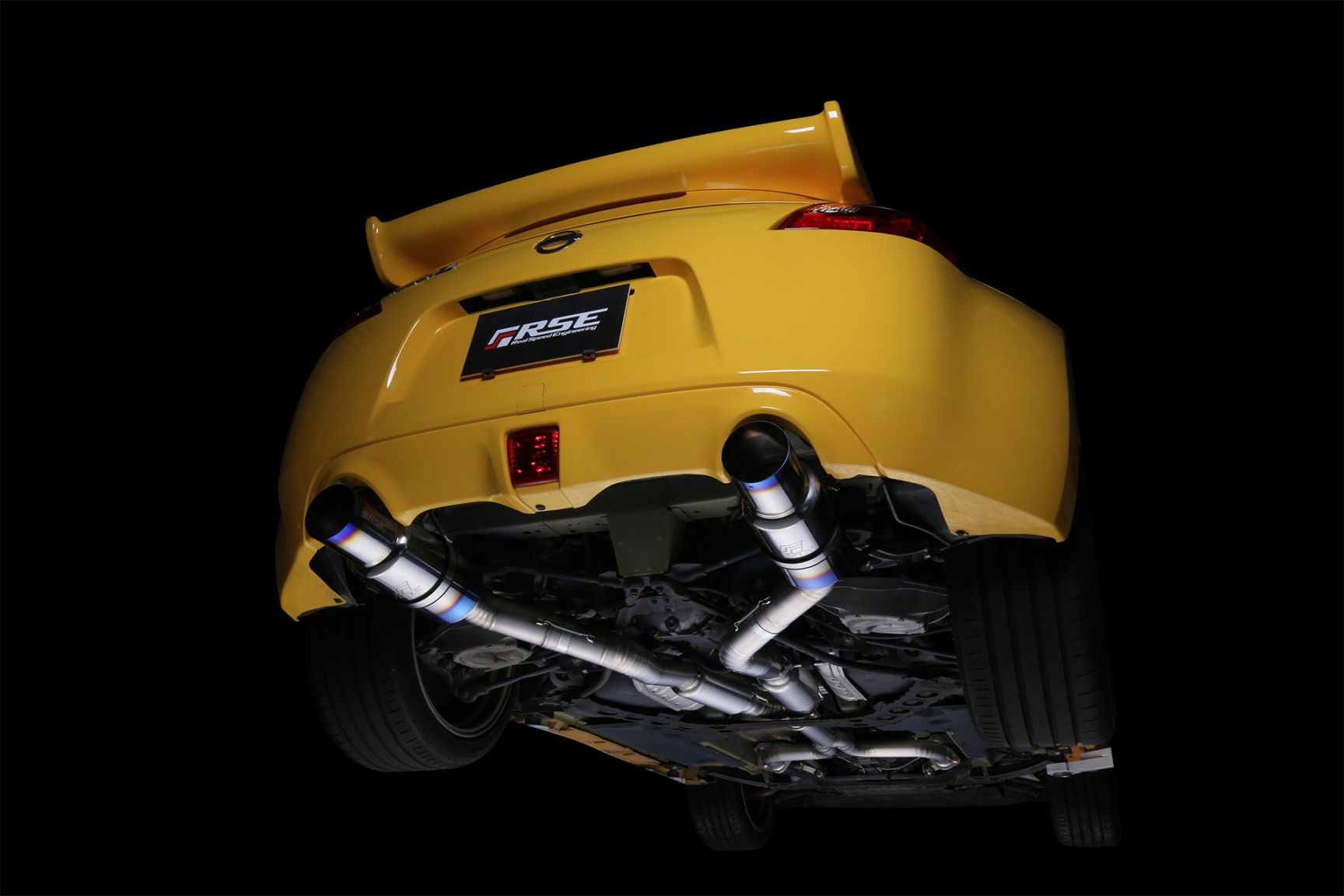 Fairlady Z Z34用 チタン風焼き色マフラー本体 FULL TITANIUM MUFFLER FAIRLADY Z Z34 TYPE-D (DUAL) | すべての商品