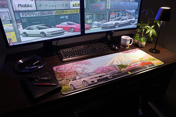 DESK PAD GDB/BNR32/AE86 CHERRY BLOSSOM MT.FUJI