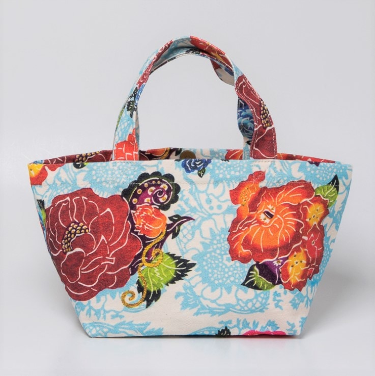 優香さんの舟形トート / 紅型ブルー | BAG,HAND BAG | 琉球帆布公式