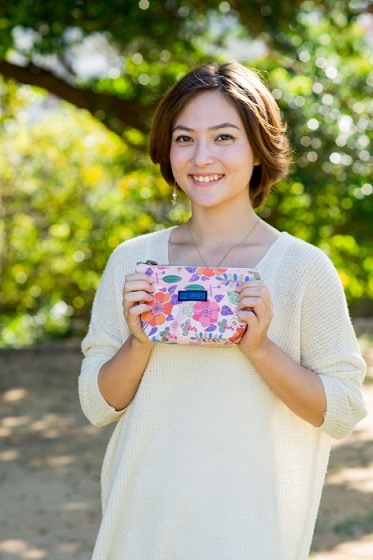 優香さんのポーチA / 紅型ストライプ | BAG,POUCH | 琉球帆布公式