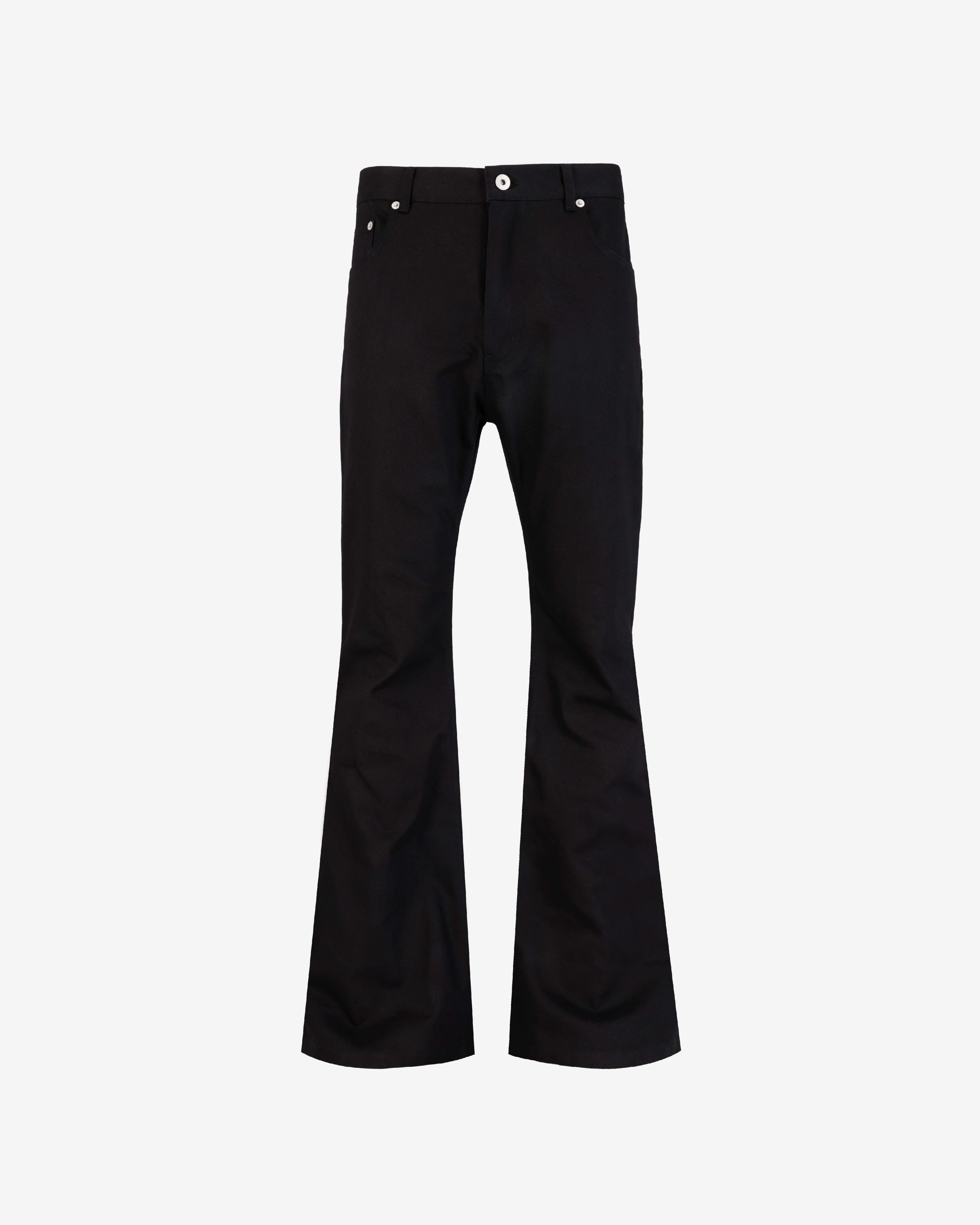 【REPINER】WAX COATED FLARE BLACK JEANS