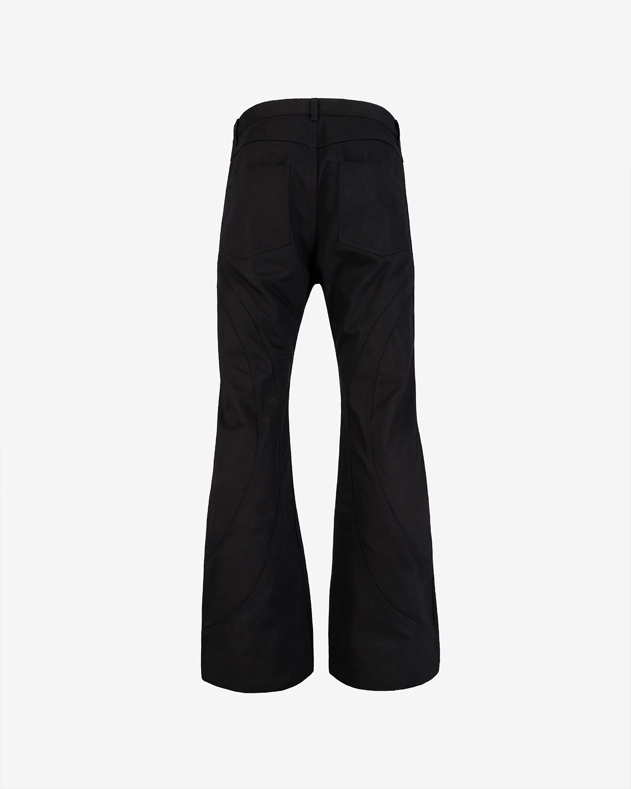 【REPINER】WAX COATED FLARE BLACK JEANS