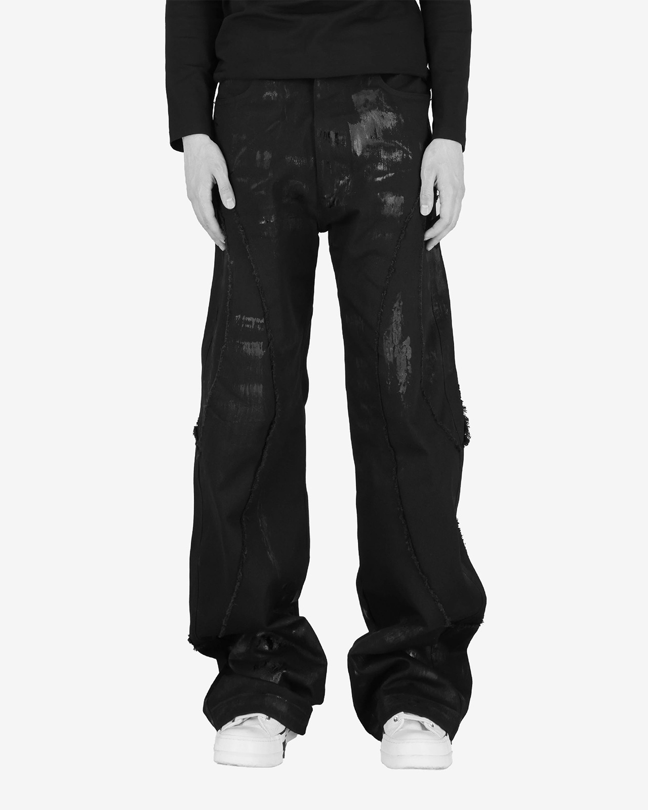 【REPINER】CURVE COATED TROUSER