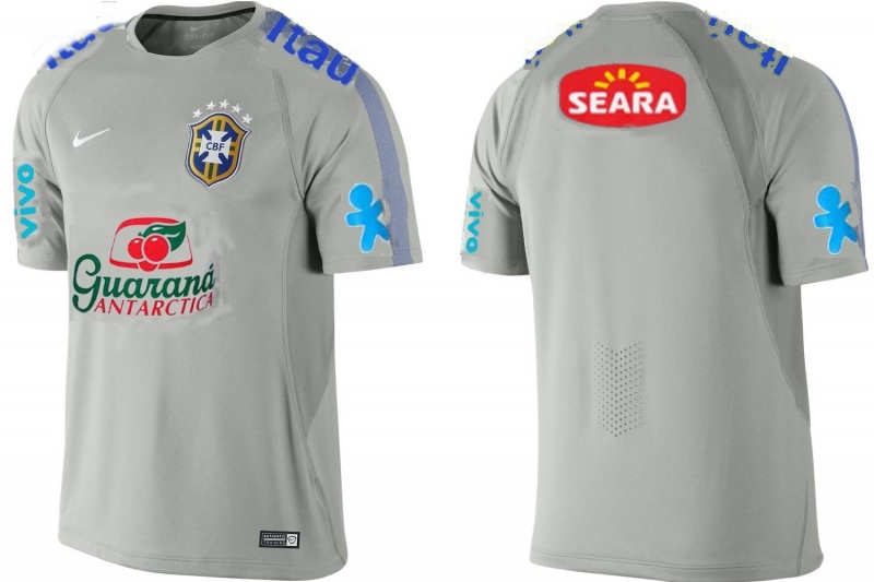 【さーと氏】ブラジル代表 プラクティスシャツ バラ売り不可 スペイン市場独占！W杯2014年 ブラジル代表・選手仕様のフルスポンサー