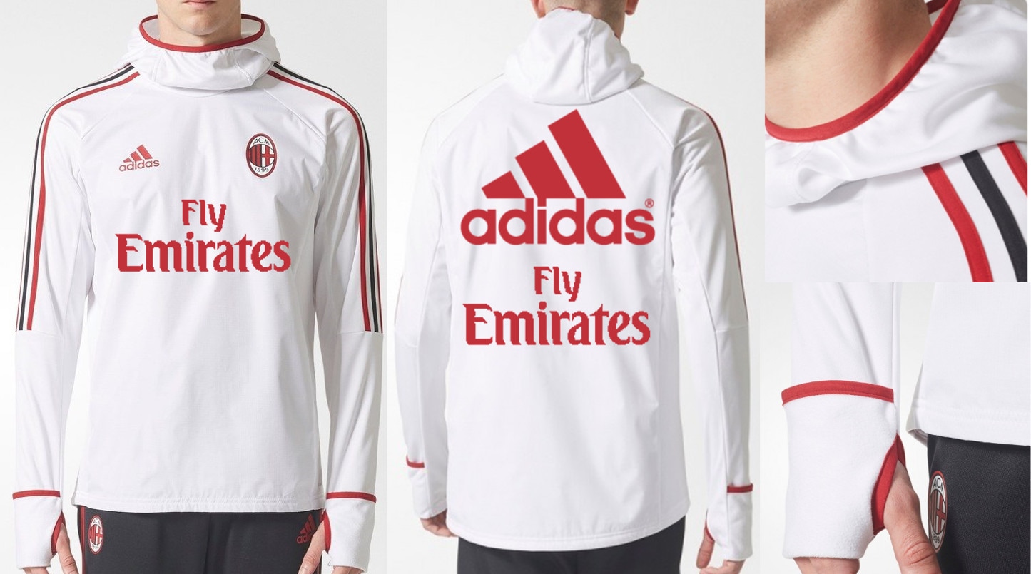 adidas FlyEmirates ACミラン サッカーウェア Mサイズ スペイン市場独占！17/18 A.C.ミラン・オフィシャル選手同様のフル