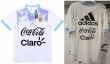 世界市場独占・超貴重！2017年 アルゼンチン代表・オフィシャル選手支給品Playerモデルのフルスポンサー付き・ プレマッチ プラクティスシャツ：ホワイトカラー(スペインから送料無料)