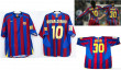 世界市場独占・超貴重！2005/2006 Ｆ.C.バルセロナ・オフィシャル ネーム・ナンバー 付き・選手仕様 LFPビッグパッチ 及びTV3パッチ付きホームウェア（スペインから送料無料)