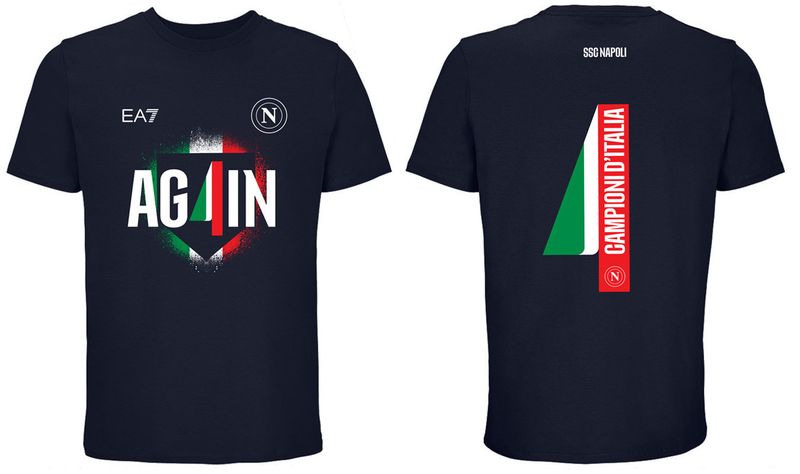 セリエA2025MSCナポリEA正規Tシャツ 世界市場独占！24/25優勝記念 ナポリ オフィシャルエンポリオ