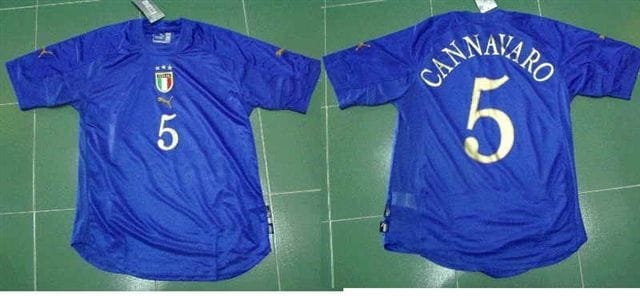 イタリア代表 サッカーシャツ 背番号5 XL　CANNAVARO 007009000019.jpg
