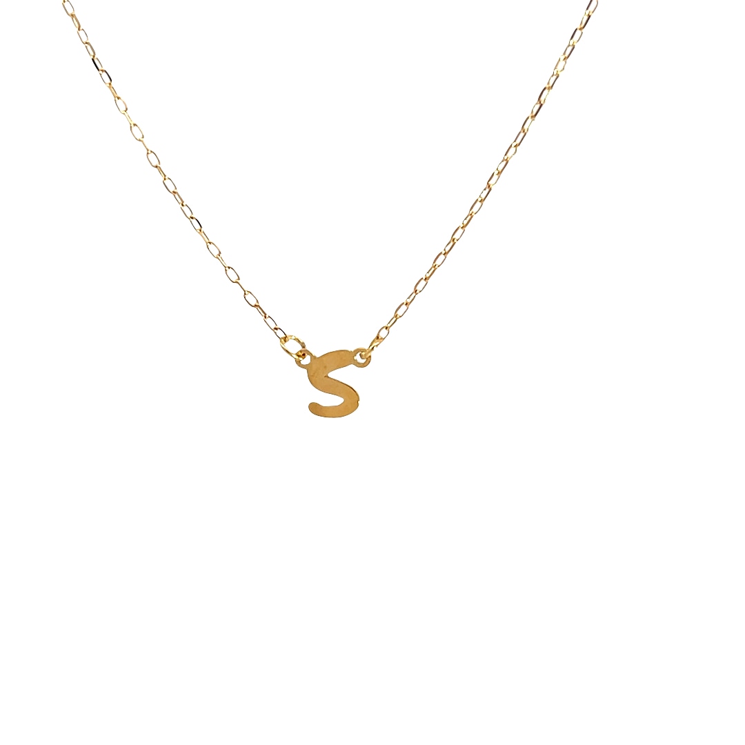 地金両引きイニシャル「S」ネックレス