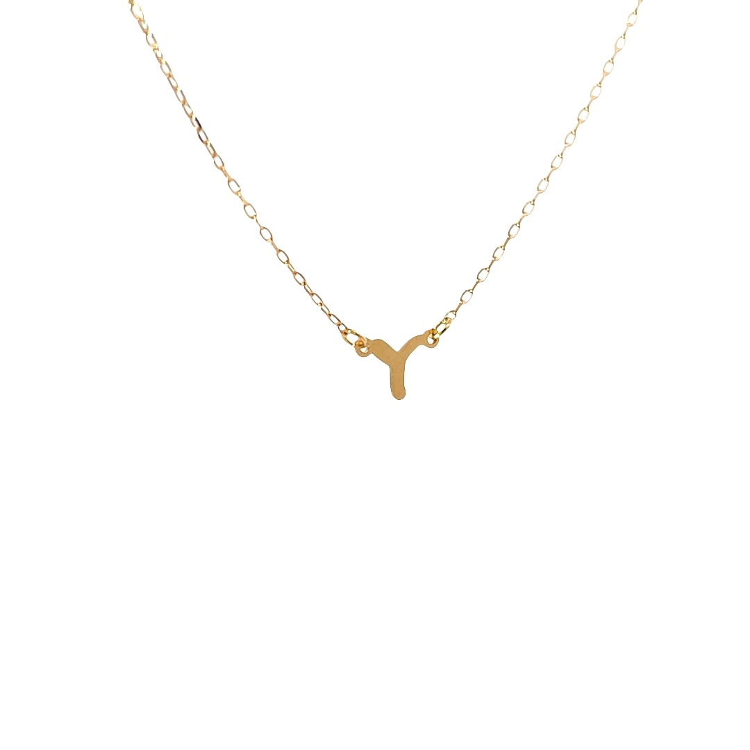 地金両引きイニシャル「Y」ネックレス