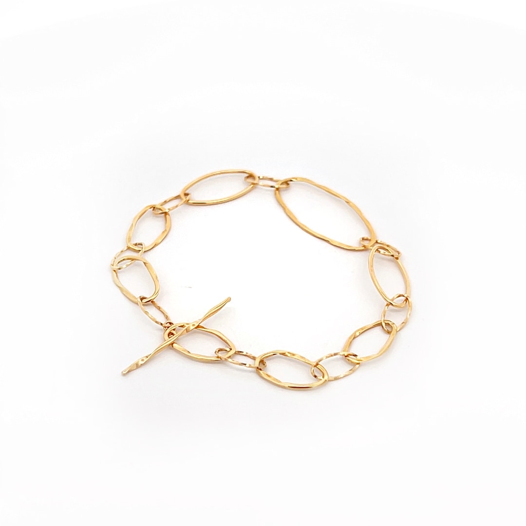 地金デザイン輪っかブレスレット