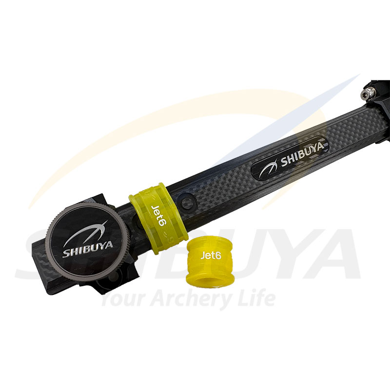カーボンファイバー ストラットバー イエロー Korea Archery Jet6 ギャラクシーダンパー S | スタビライザー・Vバー