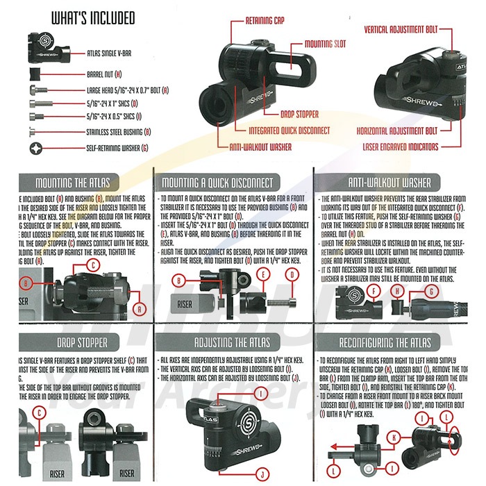 SHREWD ATLAS シングルVバー | スタビライザー・Vバー,Vバー・サイド