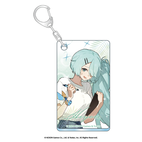 ブルーアーカイブ スマイルベースカフェ 秤アツコ 槌永ヒヨリ アクキー セット ブルーアーカイブ」 アクリルスクエアキーホルダー ヒヨリ
