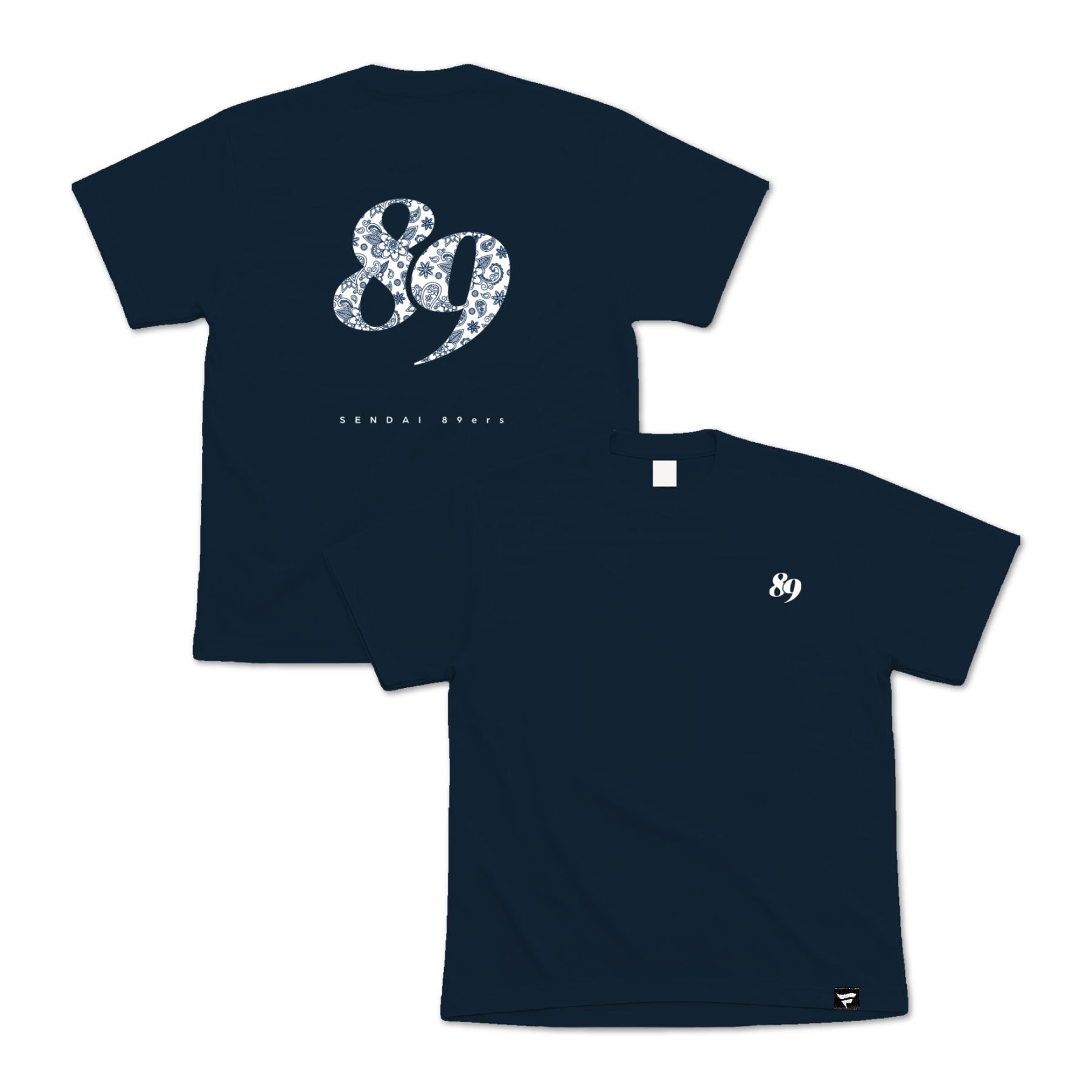 89ペイズリーTシャツ(ネイビー)