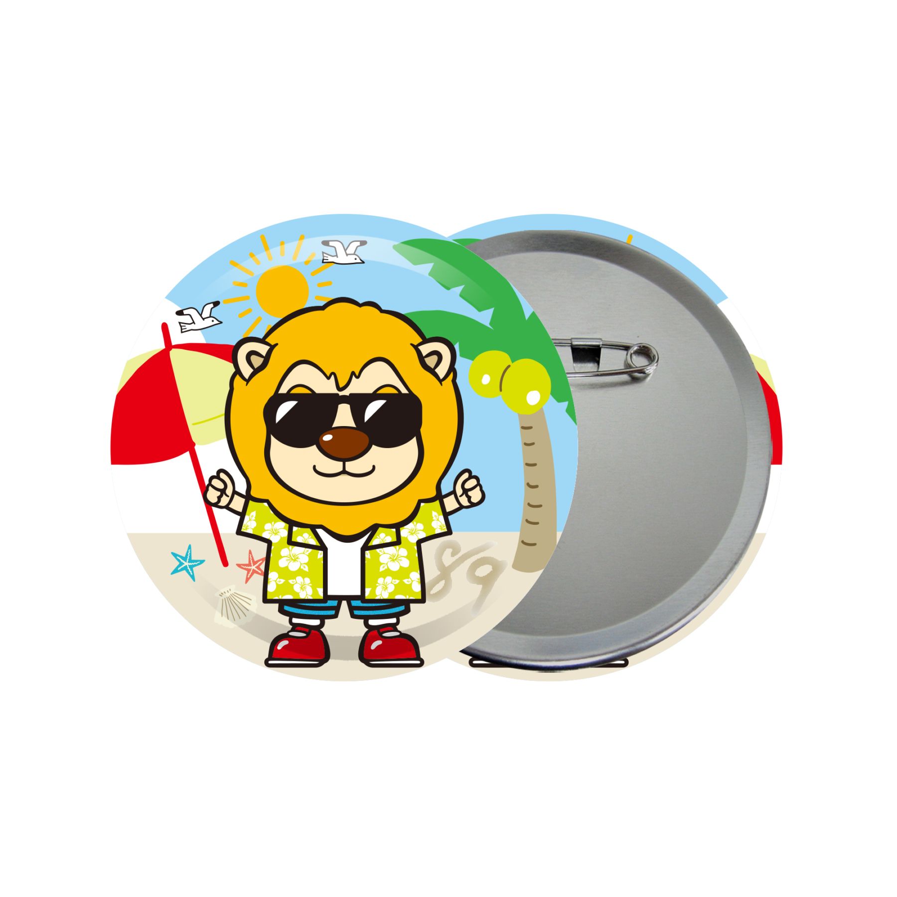 サマーティナ缶バッジ(アロハ)