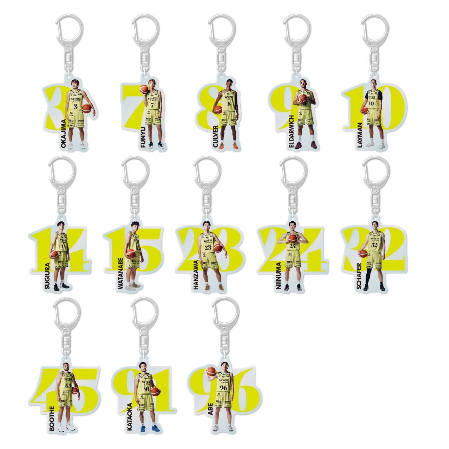 選手ナンバーアクリルキーホルダー 2026-27