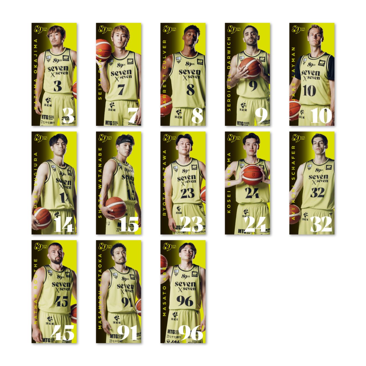 選手ステッカー 2026-27 vol.1 | 仙台89ERSオンラインショップ