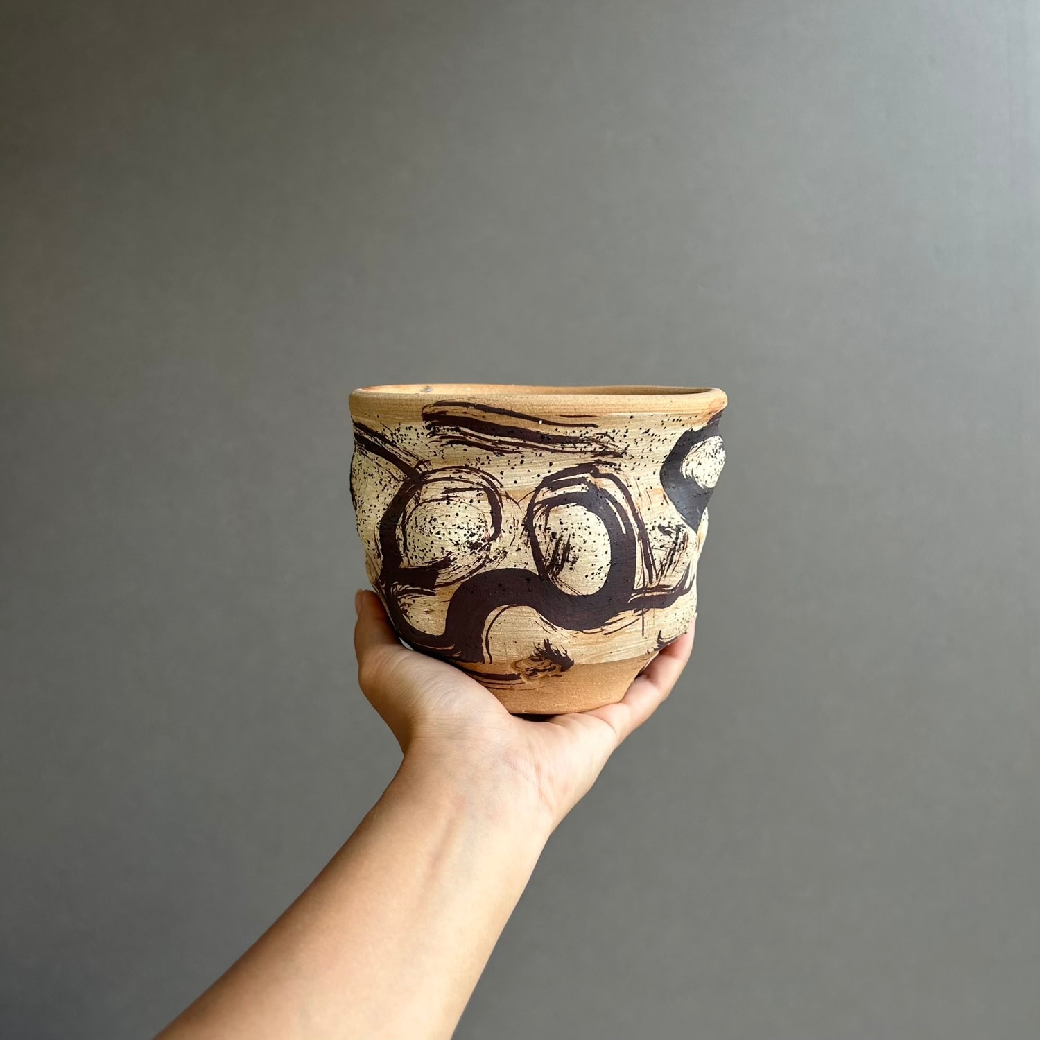【専用】六条御子息様　陶器 YON-HACHI 朴-boku- 植木鉢 S 苫米地正樹 作家鉢 萬古焼 陶器鉢